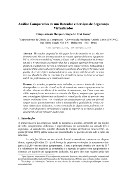 An&aacute;lise Comparativa de um Roteador e Servi&ccedil;os de
