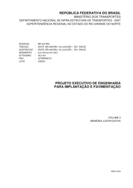 Volume 3.1 - Mem&oacute;ria Justificativa