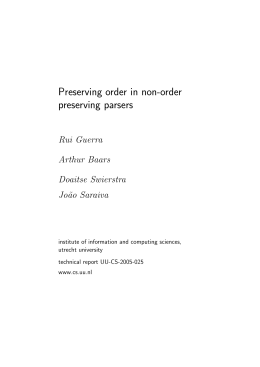 Preserving order in non-order preserving parsers