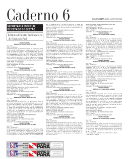 CADERNO 6 1 QUARTA-FEIRA, 01 DE AGOSTO DE 2012 Caderno