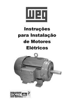 Instru&ccedil;&otilde;es para Instala&ccedil;&atilde;o de Motores El&eacute;tricos