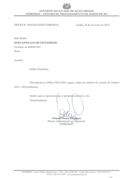 GOVERNO DO ESTADO DE MATO GROSSO CEPROMAT