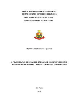 POL&Iacute;CIA MILITAR DO ESTADO DE S&Atilde;O PAULO
