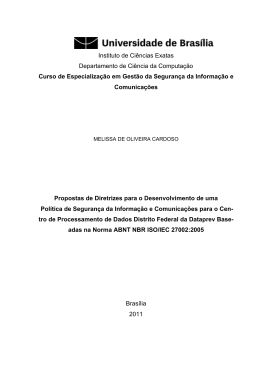 Instituto de Ci&ecirc;ncias Exatas Departamento de Ci&ecirc;ncia da