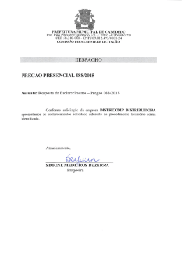 esclarecimento pregão presencial 88.2015