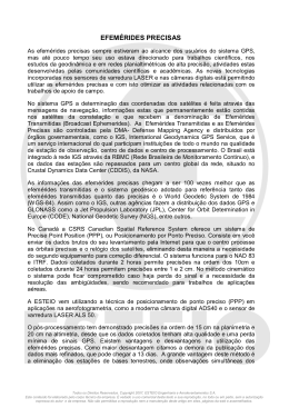 Efem&eacute;rides precisas - ESTEIO Engenharia e Aerolevantamentos SA