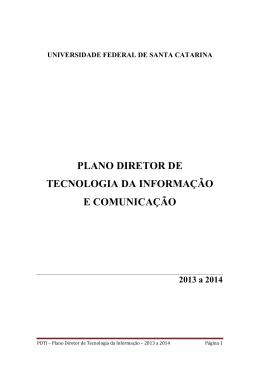 plano diretor de tecnologia da informa&ccedil;&atilde;o e comunica&ccedil;&atilde;o