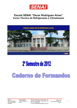 Escola SENAI &ldquo;Oscar Rodrigues Alves&rdquo;