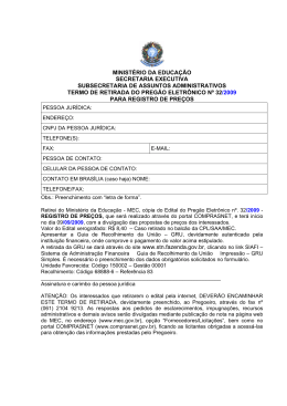 Edital PREG&Atilde;O N&ordm; 32. 2009