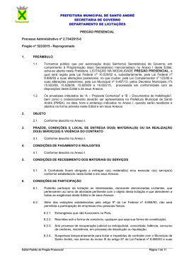 edital preg&atilde;o central de monitoramento