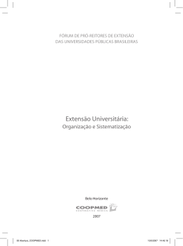 Extensão Universitária: Organização e Sistematização