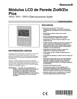 63-1322P—01 - Módulos LCD de Parede Zio®/Zio Plus