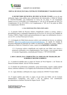 Processo Seletivo para Contrato Tempor&aacute;rio