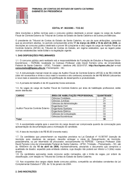 Abertura das inscri&ccedil;&otilde;es