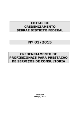 EDITAL CREDENCIAMENTO 01 2015