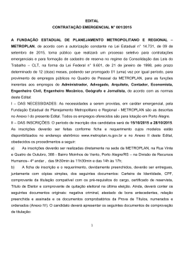Leia o Edital - CORECON-RS