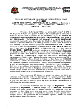 SECRETARIA DA ADMINISTRA&Ccedil;&Atilde;O PENITENCI&Aacute;RIA