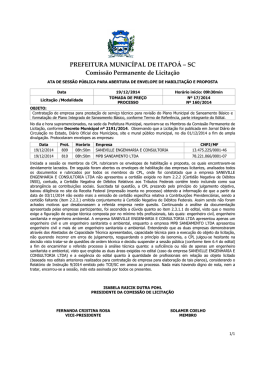 Ata tomada de pre&ccedil;o n&deg; 17-2014