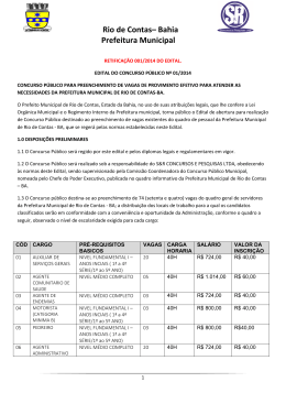 retifica&ccedil;&atilde;o 01/2014 do edital - Sr Concursos e Pesquisas Ltda