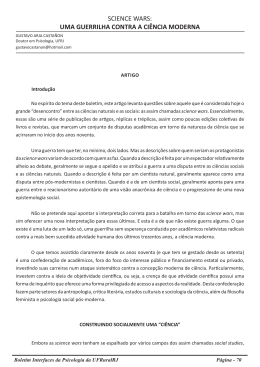 science wars: uma guerrilha contra a ci&ecirc;ncia moderna gustavo arja