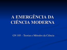 A Emergencia da Ciencia Moderna