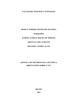 Apostila - Metodologia Cient&iacute;fica