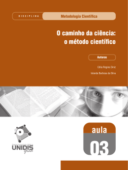 O caminho da ci&ecirc;ncia: o m&eacute;todo cient&iacute;fico - UEPB