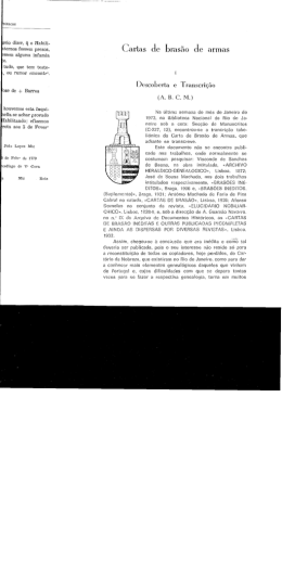 Cartas de bras&atilde;o de armas