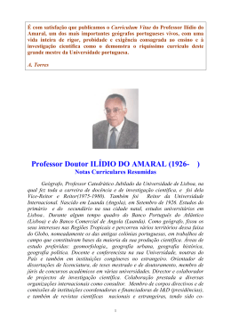Professor Doutor IL&Iacute;DIO DO AMARAL (1926- )