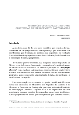 As Miss&otilde;es Geogr&aacute;ficas (1883-1940). Constru&ccedil;&atilde;o de um