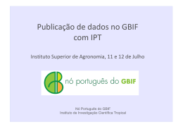 Publicação de dados no GBIF com IPT