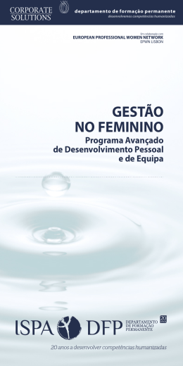 GESTÃO NO FEMININO - ISPA