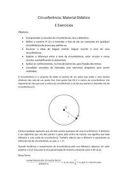 Circunferência: Material Didático E Exercícios