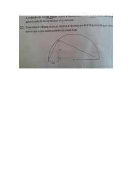 A proleçao do catete menor Sobre a [!lpULcn mu ...“... . ...... Ucmmne
