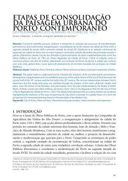 etapas de consolida&ccedil;&atilde;o da paisagem urbana do porto contempor&acirc;neo