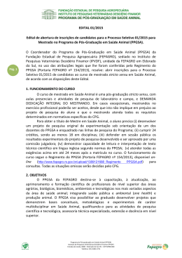 Edital Processo Seletivo 01/2015