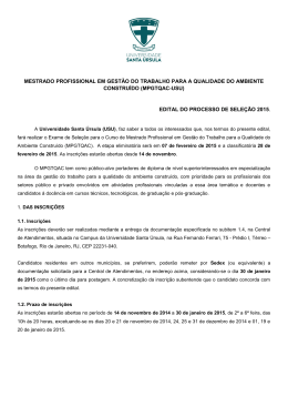 mestrado profissional em gestão do trabalho para a qualidade do