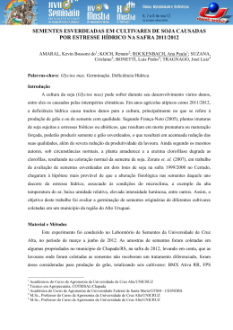 sementes esverdeadas em cultivares de soja causadas