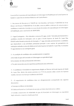 Edital Curso de P&oacute;s-Licenciatura de Especializa&ccedil;&atilde;o em