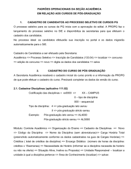 PROPG &ndash; Rotinas acad&ecirc;micas - Pr&oacute;