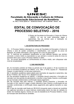 VESTIBULAR EDITAL VILHENA