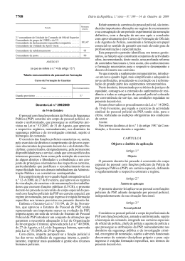 estatuto do Pessoal da PSP - Instituto Superior de Ci&ecirc;ncias Policiais