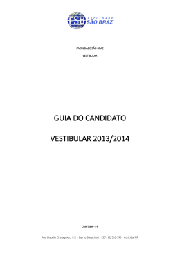 guia do candidato vestibular 2013/2014