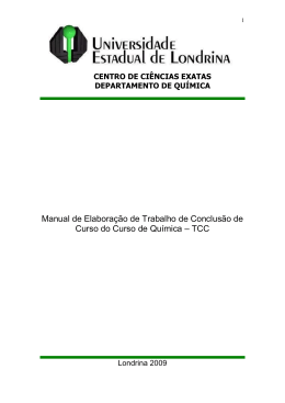 Manual de elabora&ccedil;&atilde;o de TCC