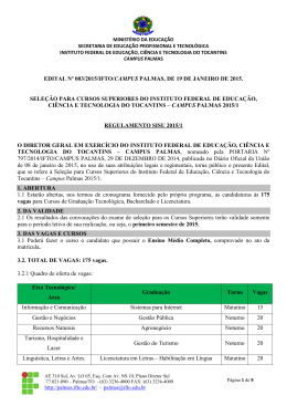 Edital xxx_2015 Sele&ccedil;&atilde;o SISU 2015_1