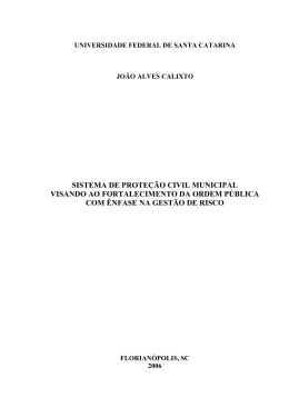 Monografia - Sistema de proteção civil municipal