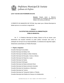 Prefeitura Municipal de Itatiaia Gabinete do Prefeito