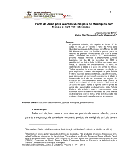 Porte de Arma para Guardas Municipais de