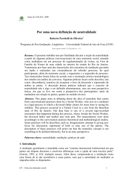 Por uma nova defini&ccedil;&atilde;o de neutralidade