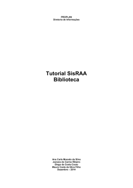 Tutorial SisRAA Biblioteca